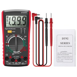 Socoje DT9205A Newly HD Digital True RMS Professional Multimeter Auto AC/DC Voltage Current Tester Buzzer Electrical Multimetro