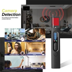 X13 Hide Camera Detector Bug Detector Listening Device Detector GPS Tracker Detector Bug Sweeper RF Wireless Signal Scanner For Home Office Travel