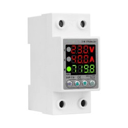 220V 40A/63A Adjustable Voltage Relay with Over/Under Voltage & Over Current Protection - Precision Wattmeter & Energy Meter 220V 40A/63A Adjustable Voltage Relay with Over/Under Voltage & Over Current Protection - Precision Wattmeter & Energy Meter