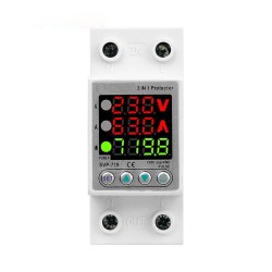 220V 40A/63A Adjustable Voltage Relay with Over/Under Voltage & Over Current Protection - Precision Wattmeter & Energy Meter 220V 40A/63A Adjustable Voltage Relay with Over/Under Voltage & Over Current Protection - Precision Wattmeter & Energy Meter