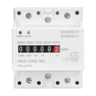 Din Rail Single Phase Electronic Energy Meter AC 220V 100A kWh Counter Consumption Analog Electricity Gague Wattmeter 50HZ Din Rail Single Phase Electronic Energy Meter AC 220V 100A kWh Counter Consumption Analog Electricity Gague Wattmeter 50HZ