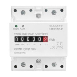 Din Rail Single Phase Electronic Energy Meter AC 220V 100A kWh Counter Consumption Analog Electricity Gague Wattmeter 50HZ Din Rail Single Phase Electronic Energy Meter AC 220V 100A kWh Counter Consumption Analog Electricity Gague Wattmeter 50HZ
