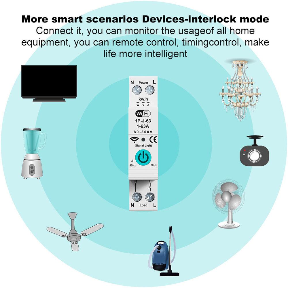 Smart WiFi Circuit Breaker with Remote Control Voice