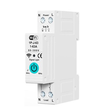 Din Rail Single Phase Electronic Energy Meter AC 220V 100A
