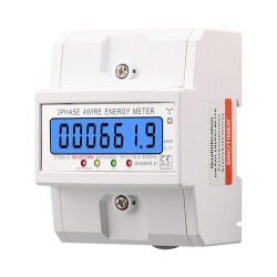 SmartMeter 100A LCD KWh Energy Meter with Three-Phase Backlight Guide Rail for Home Use Energy Monitoring  3*127/220VAC  Power Consumption Measurement SmartMeter 100A LCD KWh Energy Meter with Three-Phase Backlight Guide Rail for Home Use Energy Monitoring  3*127/220VAC  Power Consumption Measurement