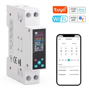 Din Rail Single Phase Electronic Energy Meter AC 220V 100A