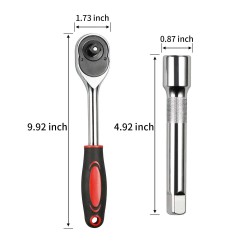 12pcs 1/2 Inch Ratchet Socket Wrench Set, Drive Socket Set with 10 Sockets 10-15,17,19,22,24mm 12pcs 1/2 Inch Ratchet Socket Wrench Set, Drive Socket Set with 10 Sockets 10-15,17,19,22,24mm