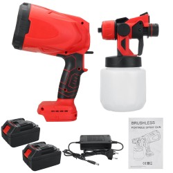 21V 1300mAh Socoje Paint Spray Guns Craft Painting Tool Spray Model Airbrush Electric Paint Sprayer W/ 1/2 Battery 1pc