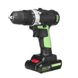 25V Electric Screwdriver 3.0Ah Li-ion Battery Rechargeable Cordless Drill 2 Speed 1pc