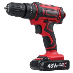 48VF Cordless Electric Impact Drill Rechargeable Drill Screwdriver W/ 1 or 2 Li-ion Battery 1pc
