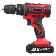 48VF Cordless Electric Impact Drill Rechargeable Drill Screwdriver W/ 1 or 2 Li-ion Battery 1pc 48VF Cordless Electric Impact Drill Rechargeable Drill Screwdriver W/ 1 or 2 Li-ion Battery 1pc