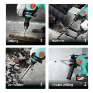 3-Mode Operation Hammer Brushless Cordless Rotary Hammer with 5Ah battery 3-Mode Operation Hammer Brushless Cordless Rotary Hammer with 5Ah battery