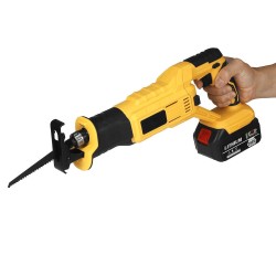 288VF Cordless Electric Reciprocating Saw Variable Speed Metal Wood Cutting Tool W/ None/1/2pcs Battery &amp; 4 Blades