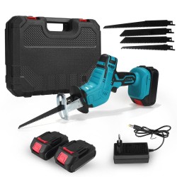 88VF Cordless Reciprocating Saw Battery Powered Electric Saw For Metal/Wood/PVC Pipe/Tree With 4 Saw Blades & Battery For Makita