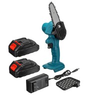 550W 48VF 4'' Mini Cordless One-Hand Electric Chain Saw Woodworking Wood Cutter W/ 2pcs Battery 1 set 550W 48VF 4'' Mini Cordless One-Hand Electric Chain Saw Woodworking Wood Cutter W/ 2pcs Battery 1 set