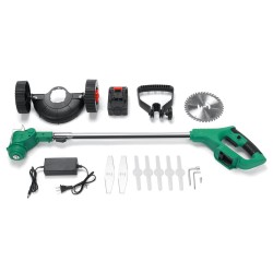 6000rpm Cordless Electric String Trimmer Weed Eater Lawn Mower Garden Grass Cutting Machine W/ 1/2 Battery