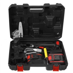 88VF 2IN1 Cordless Electric Chain Saw Pruning Shears Secateur Branch Cutter Scissor Woodworking Tool W/ 2pcs Battery 88VF 2IN1 Cordless Electric Chain Saw Pruning Shears Secateur Branch Cutter Scissor Woodworking Tool W/ 2pcs Battery