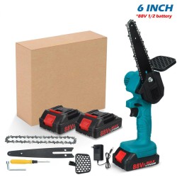 88VF 6 Inch Cordless Electric Chainsaw 3000W One-hand Handheld Garden Saws Wood Cutter 88VF 6 Inch Cordless Electric Chainsaw 3000W One-hand Handheld Garden Saws Wood Cutter