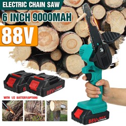88VF 6 Inch Cordless Electric Chainsaw 3000W One-hand Handheld Garden Saws Wood Cutter 88VF 6 Inch Cordless Electric Chainsaw 3000W One-hand Handheld Garden Saws Wood Cutter