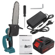 Socoje 128VF 8Inch Portable Electric Saw Pruning Chain Saw Rechargeable Woodworking Power Tools Wood Cutter W/ 1/2 Battery EU Plug Fit Makita Socoje 128VF 8Inch Portable Electric Saw Pruning Chain Saw Rechargeable Woodworking Power Tools Wood Cutter W/ 1/2 Battery EU Plug Fit Makita