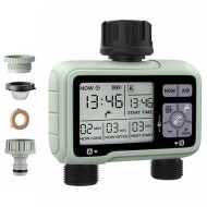 Large Screen Display Irrigation Controller Outdoor 2 Zone Programmable Garden Water Timer Automatic Irrigation System Controller Large Screen Display Irrigation Controller Outdoor 2 Zone Programmable Garden Water Timer Automatic Irrigation System Controller