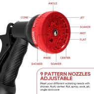 ELG01 Retractable Garden Hose Reel 100ft PVC Heavy-Duty Wall Mounted 9-Pattern Nozzle Adjustable Lock Length 180 degrees Swivel Bracket Top Rated ELG01 Retractable Garden Hose Reel 100ft PVC Heavy-Duty Wall Mounted 9-Pattern Nozzle Adjustable Lock Length 180 degrees Swivel Bracket Top Rated