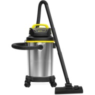 SL18129 Wet/Dry Vacuum 4 Gallon 4 Peak HP Stainless Steel Tank Powerful Suction Portable Shop Vacuum with Accessories SL18129 Wet/Dry Vacuum 4 Gallon 4 Peak HP Stainless Steel Tank Powerful Suction Portable Shop Vacuum with Accessories