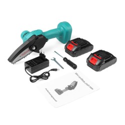 Socoje 24V 4 Inch Rechargable Mini Chain Saws 1500W One-hand Cordless Electric Pruning Chain Saw Protable Mini Chainsaw W/ 1/2pcs Battery EU Plug Socoje 24V 4 Inch Rechargable Mini Chain Saws 1500W One-hand Cordless Electric Pruning Chain Saw Protable Mini Chainsaw W/ 1/2pcs Battery EU Plug