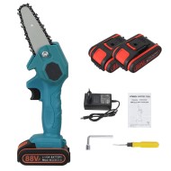 Socoje 4 Inches 21V Cordless Electric One-Hand Saw Chain Saw Woodworking Cutting Tool W/ 1pc or 2pcs Battery Kit Socoje 4 Inches 21V Cordless Electric One-Hand Saw Chain Saw Woodworking Cutting Tool W/ 1pc or 2pcs Battery Kit