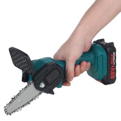 Socoje 88V Cordless Electric Saw 4inch One-hand Chain Saws Woodworking Cutting Tool W/ 1 or 2pcs Battery Tree Pruning Shears US Plug Socoje 88V Cordless Electric Saw 4inch One-hand Chain Saws Woodworking Cutting Tool W/ 1 or 2pcs Battery Tree Pruning Shears US Plug