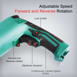 Adjustable speed 710W high power electric impact drill with forward and reverse rotation Adjustable speed 710W high power electric impact drill with forward and reverse rotation