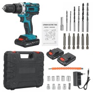 288VF 10mm Electric Drill 25+3 Torque Adjustment Switch Stepless Speed W/1pc/2pc Battery AU/EU/US Plug 1pc 288VF 10mm Electric Drill 25+3 Torque Adjustment Switch Stepless Speed W/1pc/2pc Battery AU/EU/US Plug 1pc