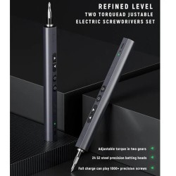 iF2 Intelligence High-Speed Magnetic Motor Electric Screwdriver Adjustable Torque LED Lights 24 Screws Type-C Charging Cable Included iF2 Intelligence High-Speed Magnetic Motor Electric Screwdriver Adjustable Torque LED Lights 24 Screws Type-C Charging Cable Included