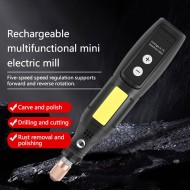 Miniature Handheld USB Rechargeable Electric Grinder with 5 Adjustable Speeds for Jade Carving and Polishing - 3.7V DC Input with English Manual Miniature Handheld USB Rechargeable Electric Grinder with 5 Adjustable Speeds for Jade Carving and Polishing - 3.7V DC Input with English Manual