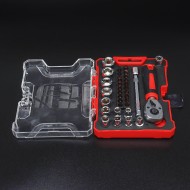 36PCS Sleeve Combination Set Sleeve Batch Head Set Auto Repair Tool Household Hardware Tool Combination 36PCS Sleeve Combination Set Sleeve Batch Head Set Auto Repair Tool Household Hardware Tool Combination