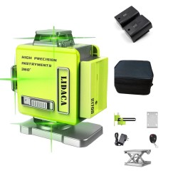 8/12/16 Line 4D Green Light Digital Laser levels Self Leveling 360 degrees Rotary Measuring Tools with 2 Battery 8/12/16 Line 4D Green Light Digital Laser levels Self Leveling 360 degrees Rotary Measuring Tools with 2 Battery