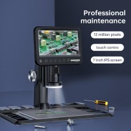 Digital Microscope 1600X 12MP Camera Sensor Coin Microscope 7 Touch LCD Microscope with Wired Remote 28 LED Fill Lights For PC Digital Microscope 1600X 12MP Camera Sensor Coin Microscope 7 Touch LCD Microscope with Wired Remote 28 LED Fill Lights For PC
