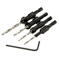 Socoje DB-C2 4pcs Carpentry Countersink Drill Bit Set Wood Working Tools Socoje DB-C2 4pcs Carpentry Countersink Drill Bit Set Wood Working Tools