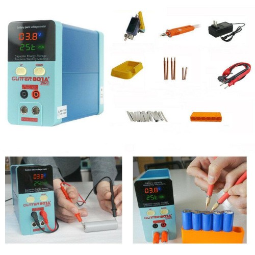 11.3KW Handheld Spot Welder Energy Storage Type Socoje Electric Welder with Test Voltage Function for Battery Welding Repair Production EU/US Plug 1pc