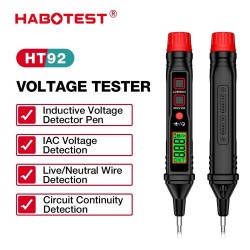 HT92 Pen Type Voltage Tester AC12-300V Indicator Backlight Flashlight Sensitivity AC Voltage Electrician Tester