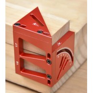 Woodworking Marking Ruler Aluminum Alloy Multi-functional Tool with 45° and 90° Line Marker Circular Centerline Square Angle Measurement Tool Woodworking Marking Ruler Aluminum Alloy Multi-functional Tool with 45° and 90° Line Marker Circular Centerline Square Angle Measurement Tool