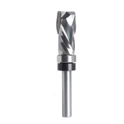 12.7*25.4*67MM Carbide Lower Bearing Spiral Trimming CNC Router Bit End Mill 1/4 6.35mm Shank for Woodworking 12.7*25.4*67MM Carbide Lower Bearing Spiral Trimming CNC Router Bit End Mill 1/4 6.35mm Shank for Woodworking