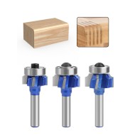 6mm 8mm 1/4Shank Z4 Corner Round Router Bit R1 R2 R3 Trim Edging Woodworking Mill Cutter Bit 3PCS  6mm 8mm 1/4Shank Z4 Corner Round Router Bit R1 R2 R3 Trim Edging Woodworking Mill Cutter Bit 3PCS