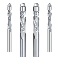 6.35/12.7mm Shank Double Guide Bearings Spiral Router Bits Carbide Trimming End Mill for CNC Woodworking Cutting Tool 6.35/12.7mm Shank Double Guide Bearings Spiral Router Bits Carbide Trimming End Mill for CNC Woodworking Cutting Tool