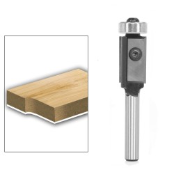 6mm 1/4 Inch Shank Carbide Insert Flush Trim Router Bit Woodworking Milling Trimming Knife Edge Milling Cutter for Smooth Finishing