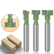 6mm 1/4 Shank T-Track Slotting T-Slot Keyhole Cutter Router Bit Steel Handle 5/16 3/8'' 1/2'' Length Cutter For Wood 3pcs