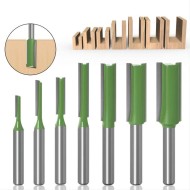 7PCS Straight Cut Router Bit Set Durable Tungsten Carbide 1/4 Shank Double Flute Milling Cutting Tools for Woodworking Engraving Trimming 7PCS Straight Cut Router Bit Set Durable Tungsten Carbide 1/4 Shank Double Flute Milling Cutting Tools for Woodworking Engraving Trimming