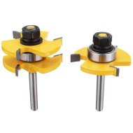 Socoje 2 pc 6mm 1/4 inch Shank high quality Joint Assembly Router Bit Set T-shape Wood Milling Cutter Socoje 2 pc 6mm 1/4 inch Shank high quality Joint Assembly Router Bit Set T-shape Wood Milling Cutter