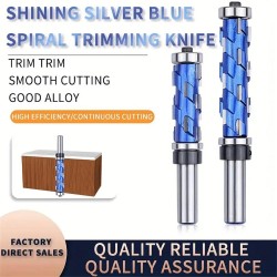 High-Grade Carbide Flush Trim Router Bit with 1/2 Round Shank Double Bearing Design for Woodworking Projects Ideal