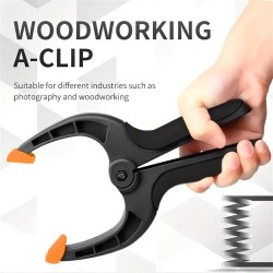 10pcs Ratchet Bar Clamp 2/3/4/6 Inch Woodworking A-Clip Black Wood Working Clip Plastic DIY Ergonomic Grip for Crafts Photography 10pcs Ratchet Bar Clamp 2/3/4/6 Inch Woodworking A-Clip Black Wood Working Clip Plastic DIY Ergonomic Grip for Crafts Photography